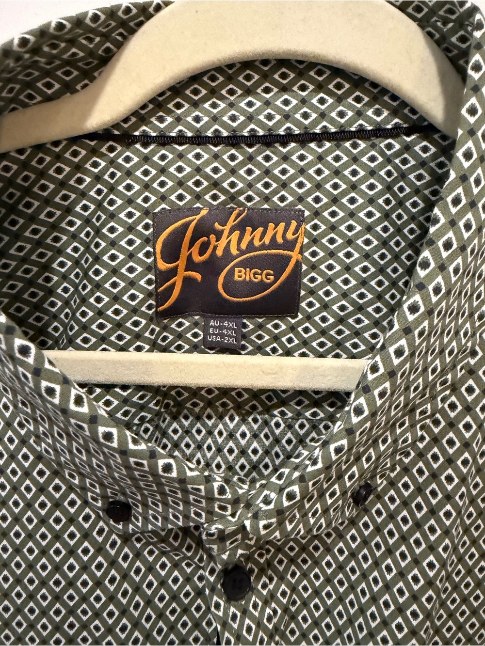 Johnny-O Short Sleeve Button-Down Shirt - Green Geo Print